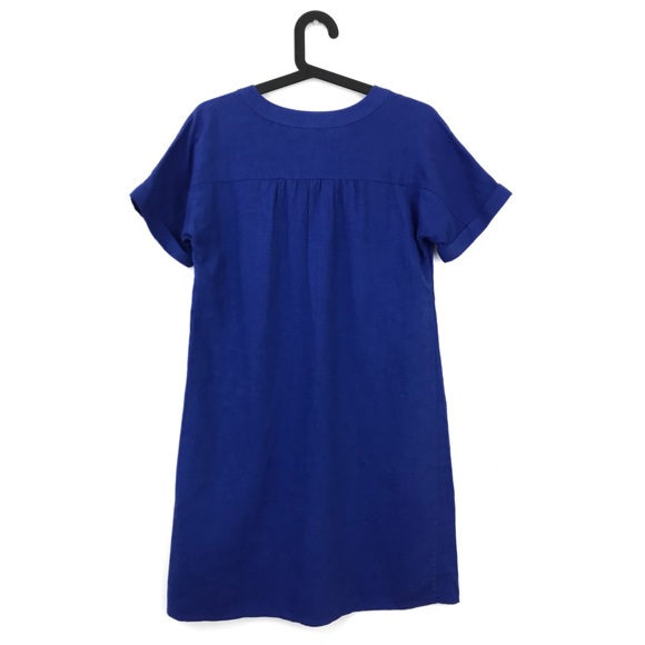 NWOT Vineyard Vines Blue Linen Rayon Dolman Dress - Picture 3 of 8